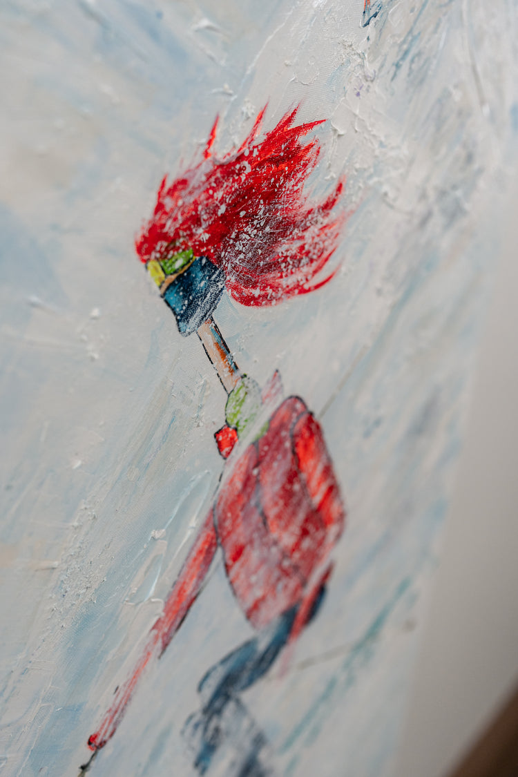 Élan sur la poudreuse