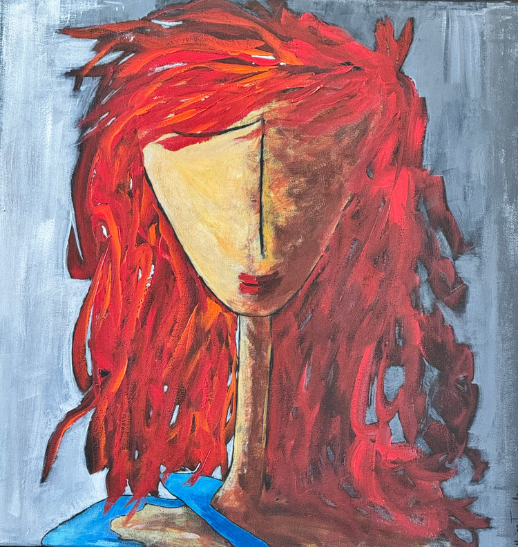 Mi-ombre,24 x 24 po, acrylique sur toile