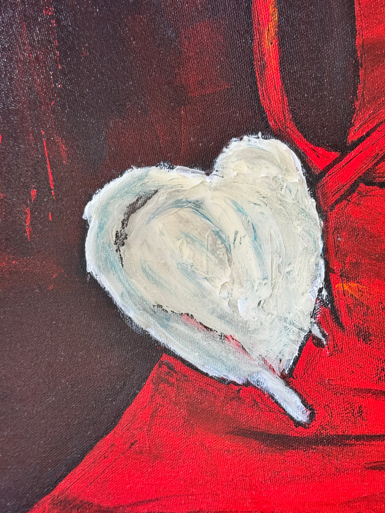 Jamais loin , toujours dans mon coeur , 24 x 24 po, acrylque