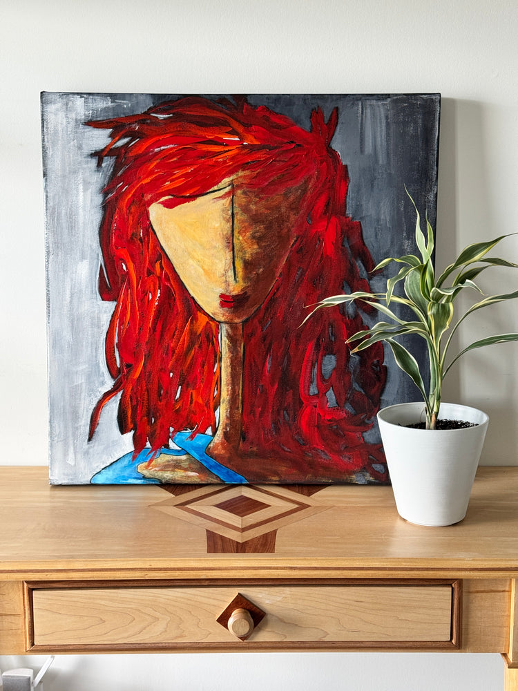 Mi-ombre,24 x 24 po, acrylique sur toile